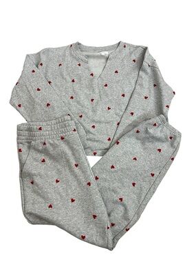 Colsie Heart Print Two-Piece Lounge Set